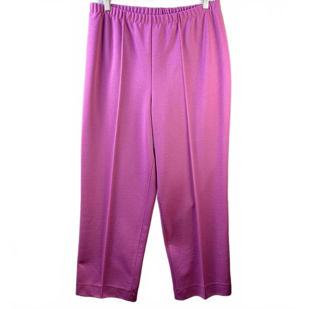 Women's Casual Pink Elastic Waist Pants (650)